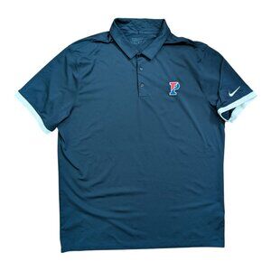 University Of Pennsylvania Nike Standart Fit Dri-Fit Golf Polo Logo Blue Sz XL